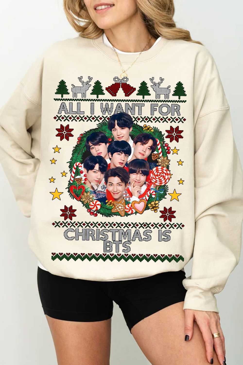 All I Want For Christmas Is BTS sweatshirt