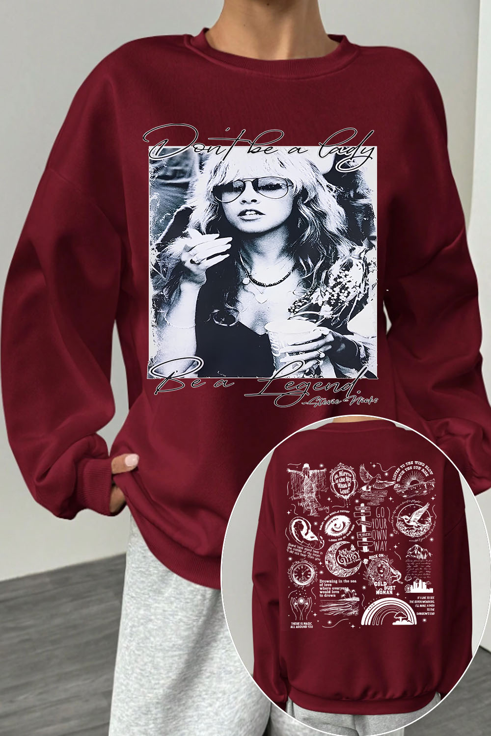 Stevie Nicks Legend Fleece Sweatshirt For Women
