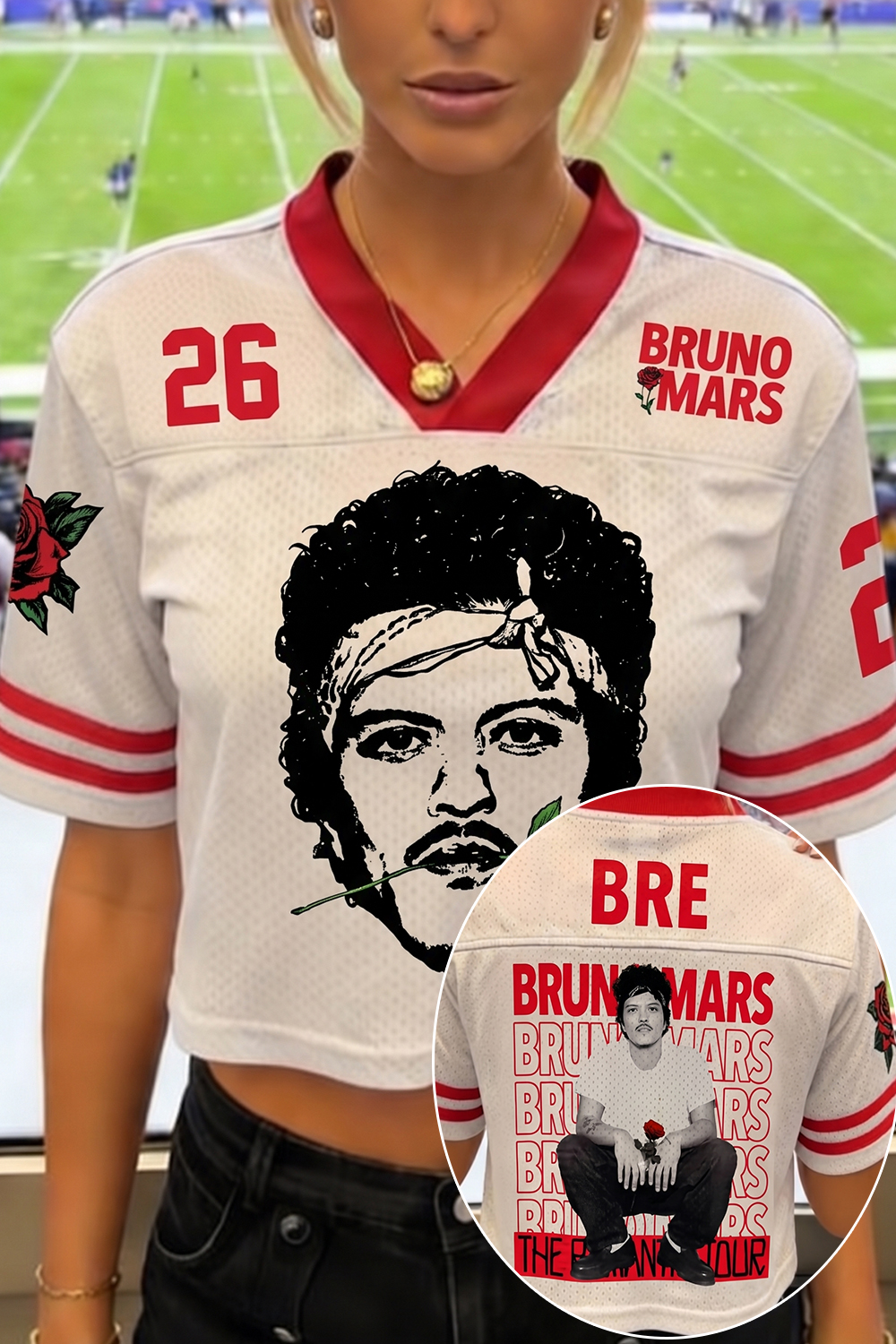 Bruno Mars Fans Crop Jersey