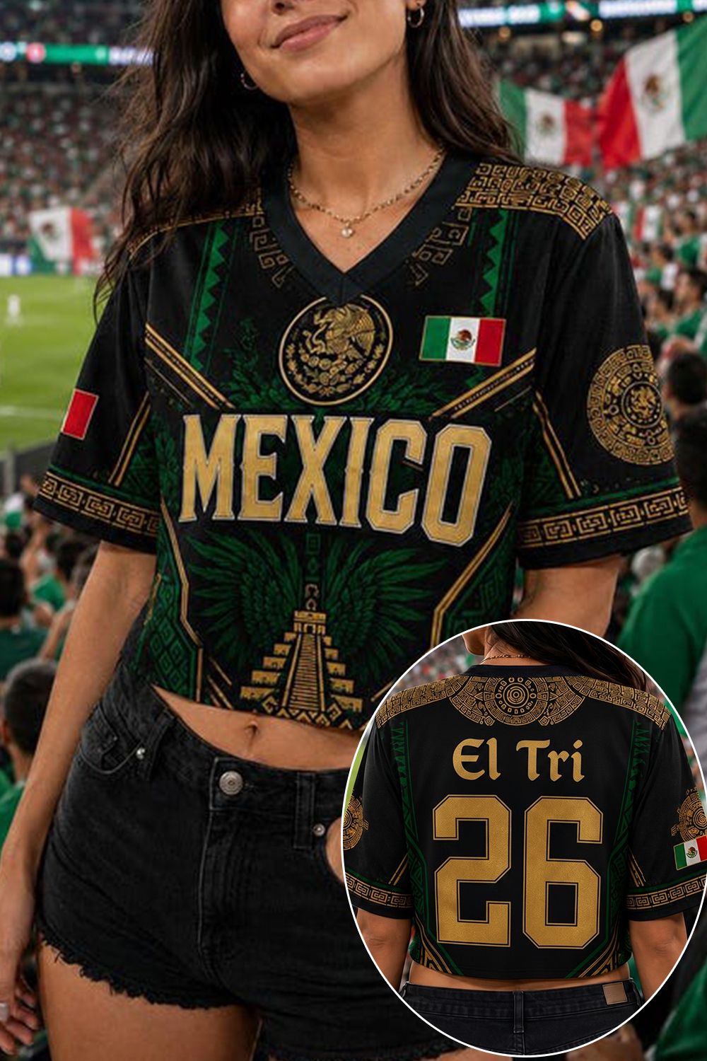 Mexico Soccer Crop Top Jersey