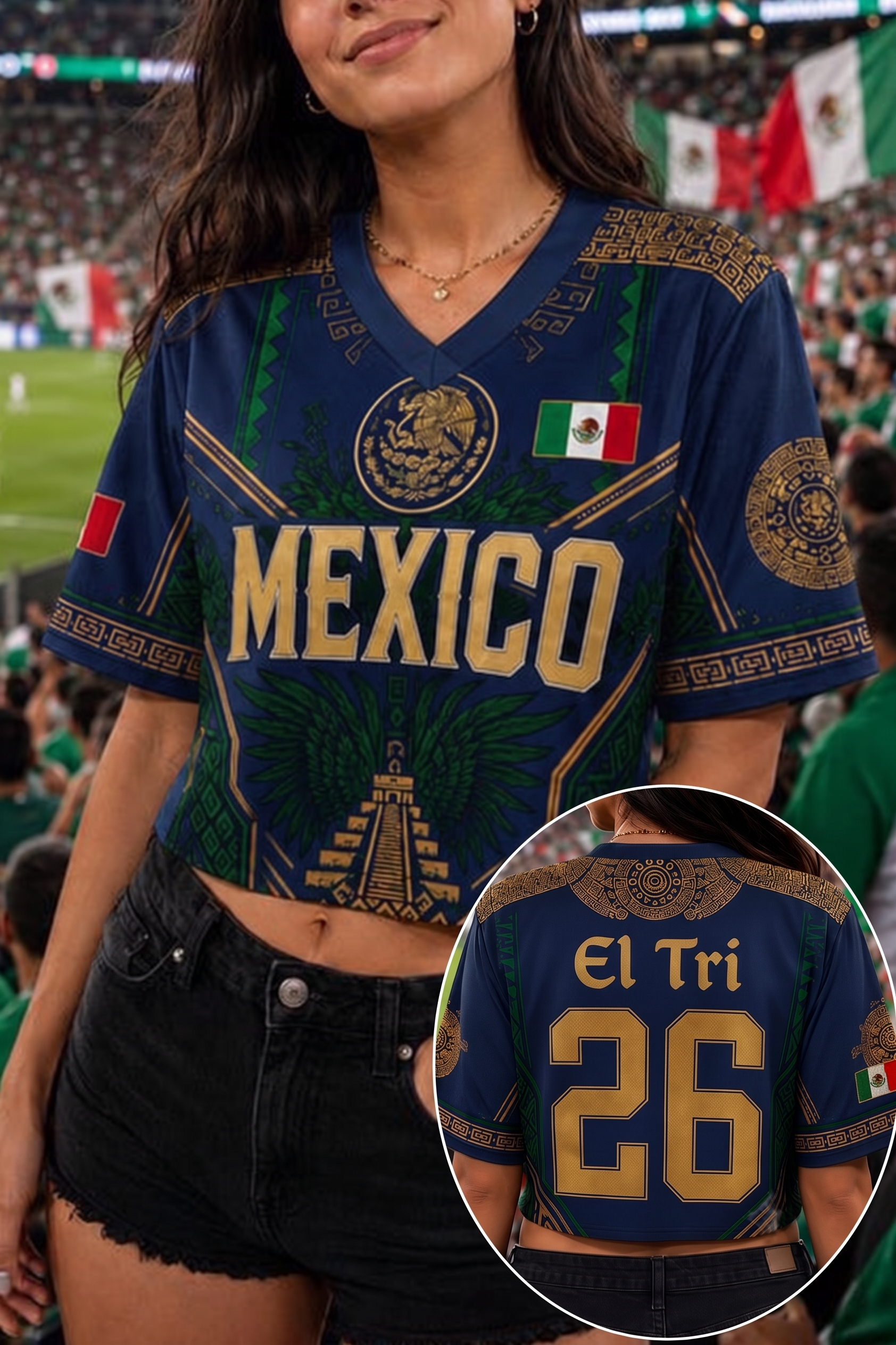 Mexico Soccer Crop Top Jersey