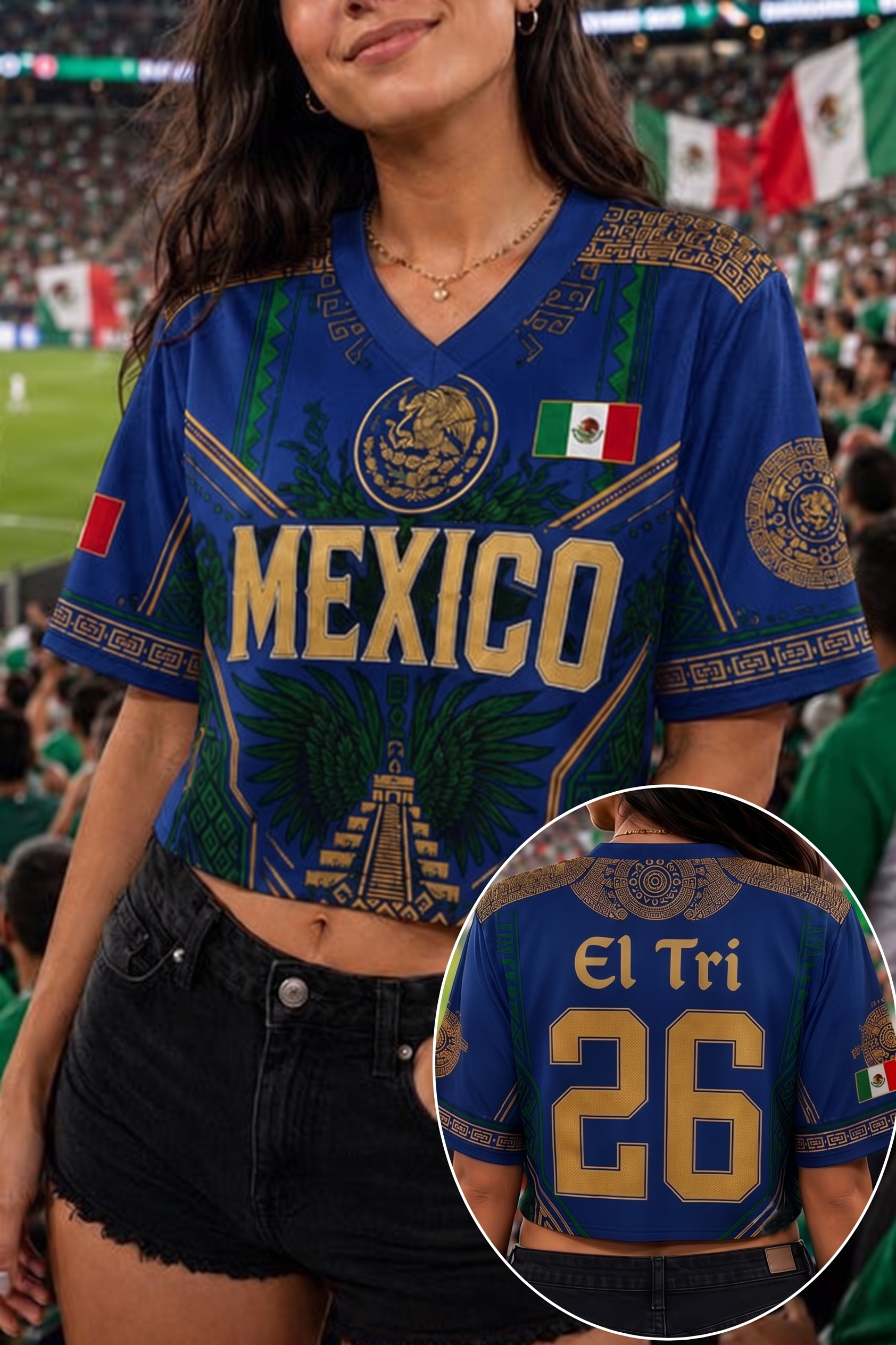 Mexico Soccer Crop Top Jersey