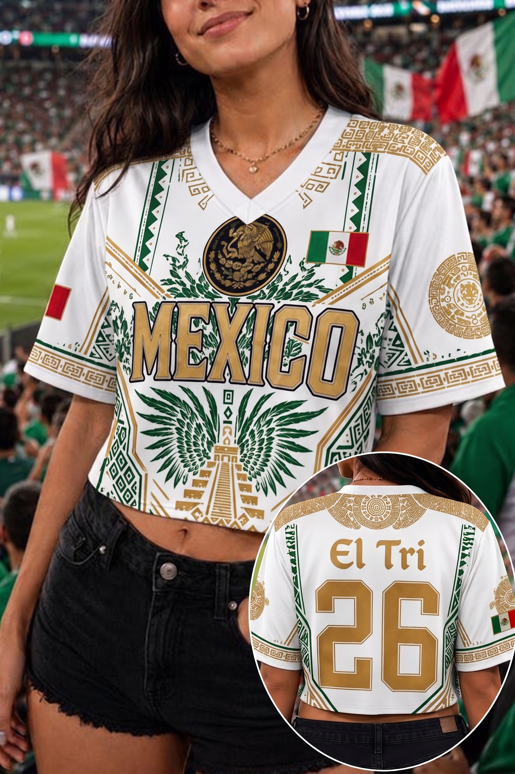 Mexico Soccer Crop Top Jersey