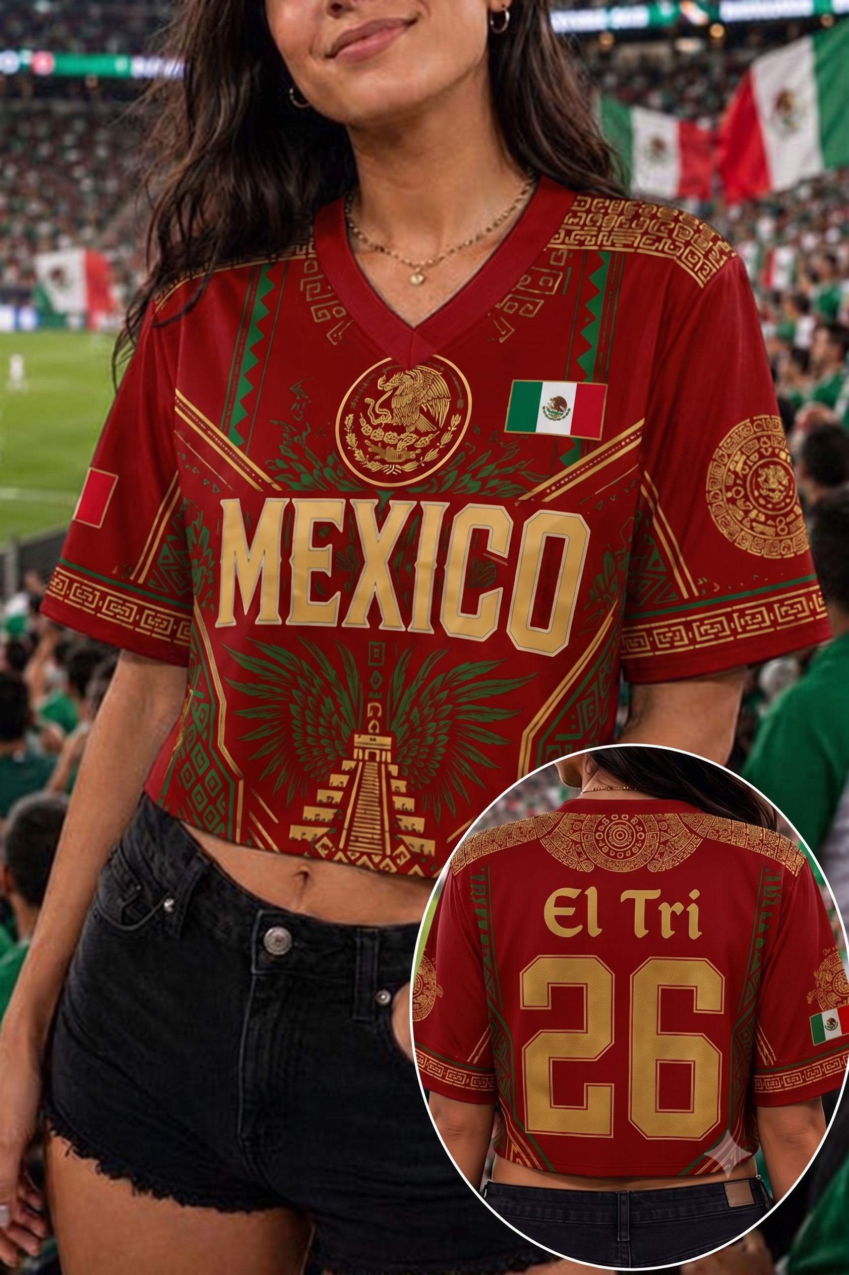 Mexico Soccer Crop Top Jersey
