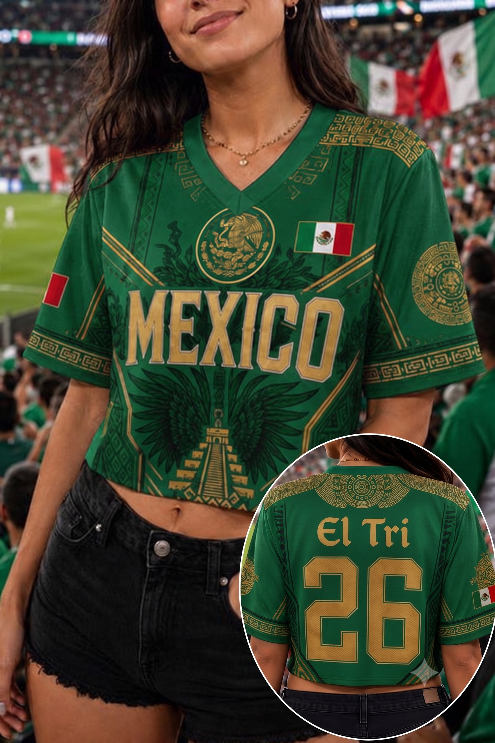 Mexico Soccer Crop Top Jersey