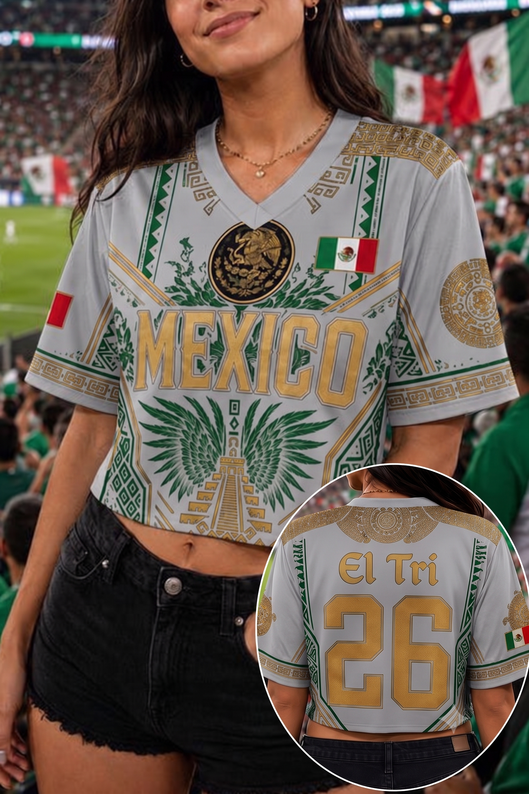 Mexico Soccer Crop Top Jersey