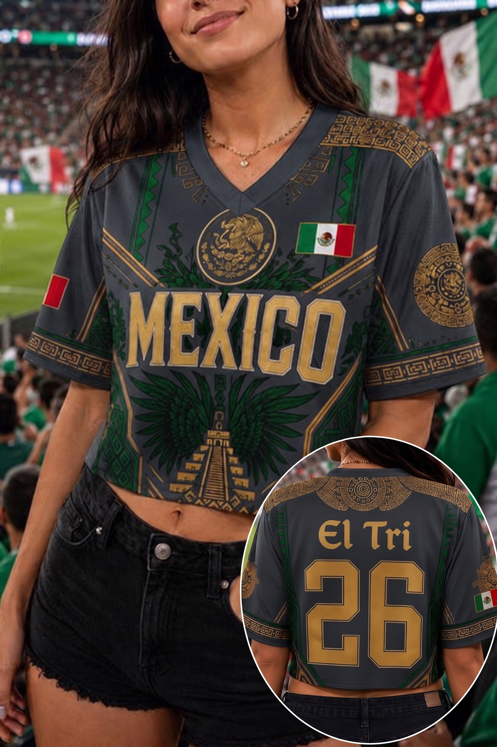 Mexico Soccer Crop Top Jersey