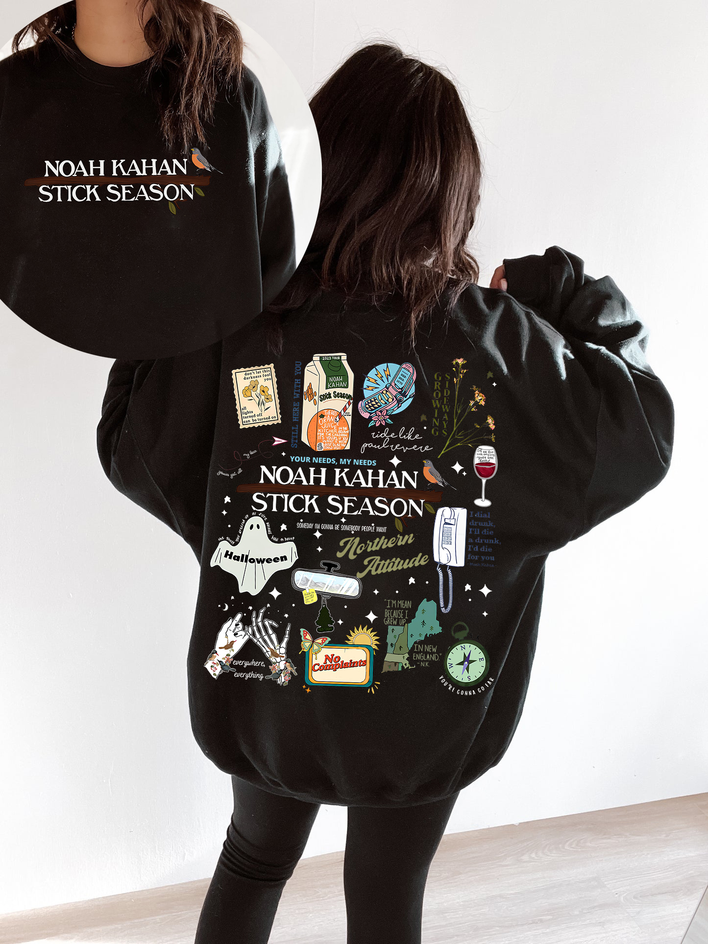 Stick Season Noah Kahan Full Version New Design  2 Sides  Sweatshirt