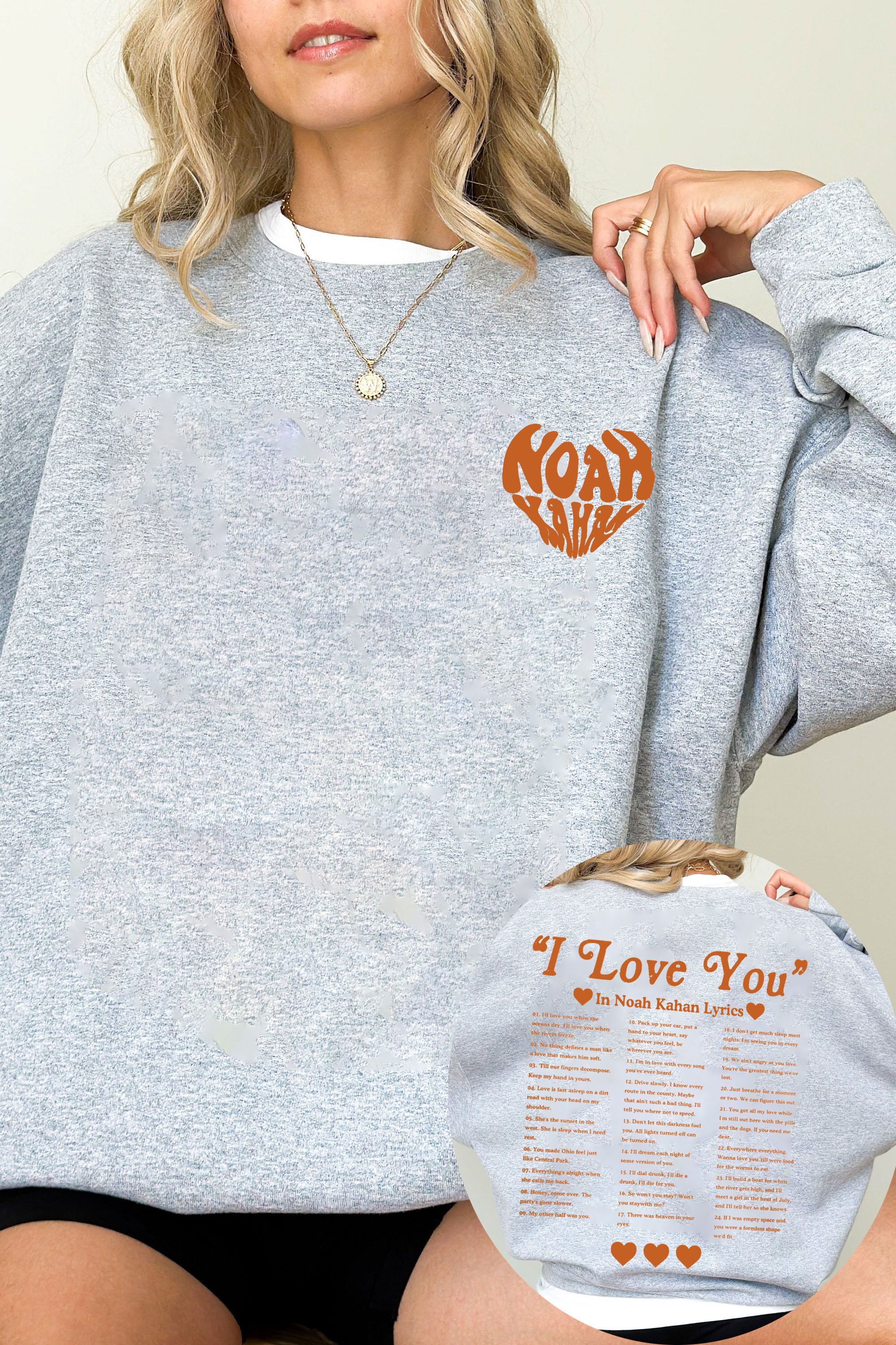 I Love You In Noah Kahan Lyrics Sweatshirt