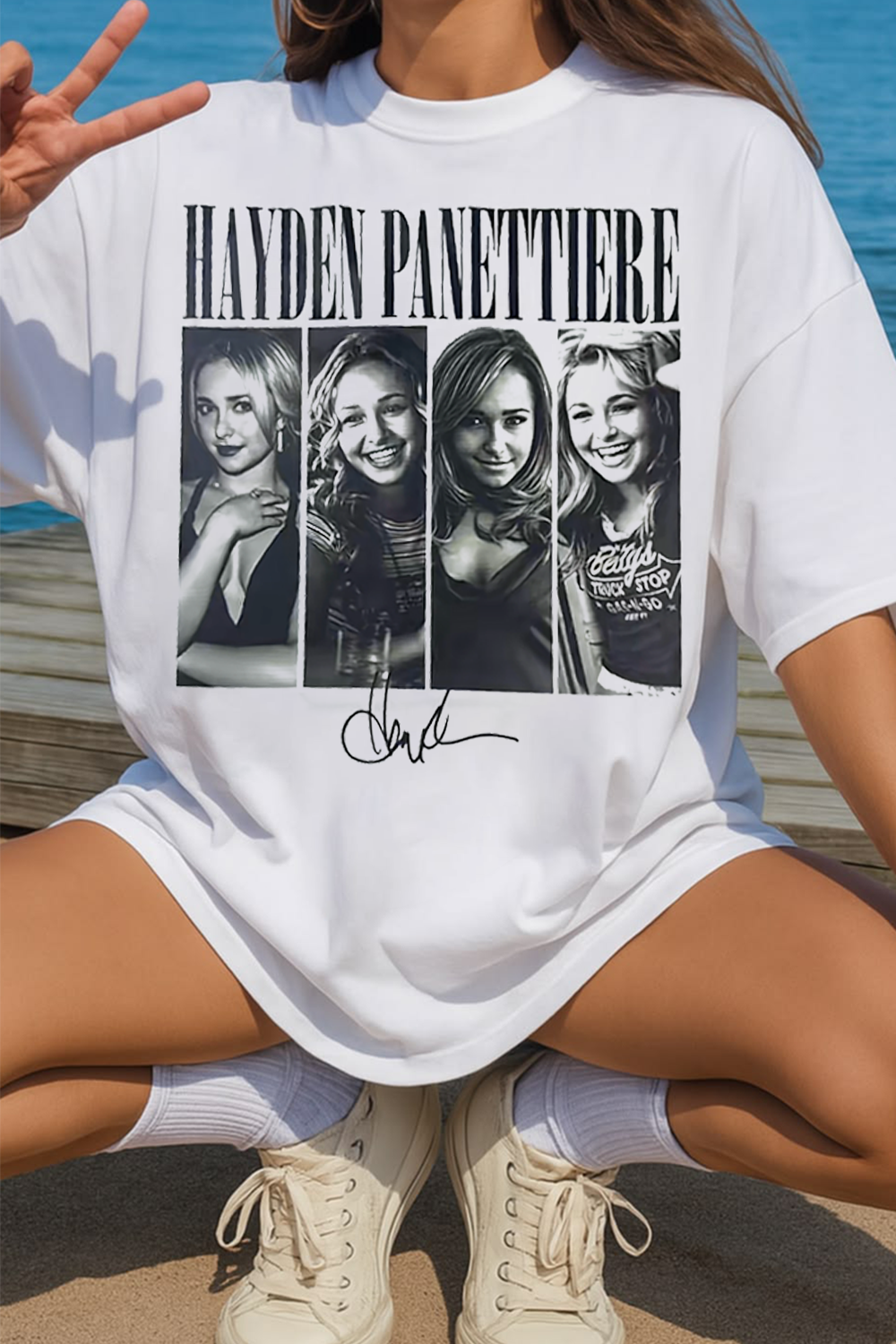 Hayden Panettiere Collage Signature T-Shirt