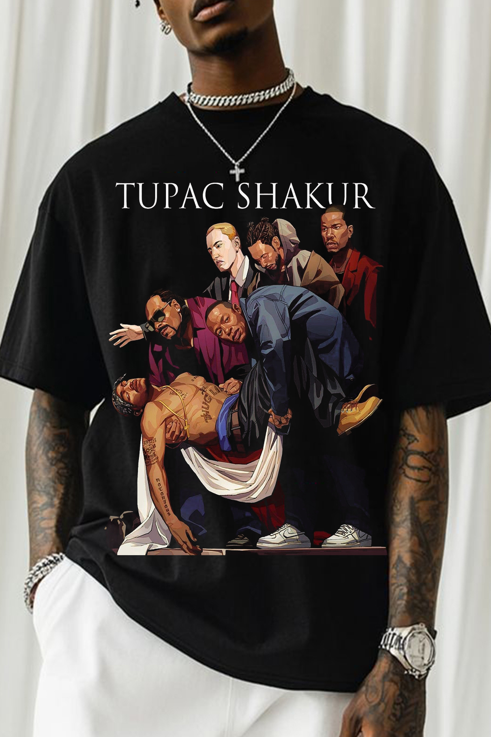Tupac Artistic Oil Painting Graphic Tee
