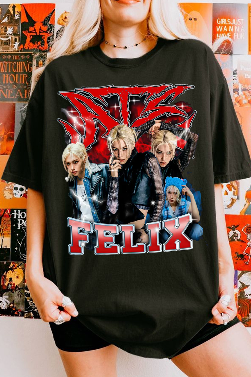 Retro Felix Stray Kids Domiate World Tour Shirt