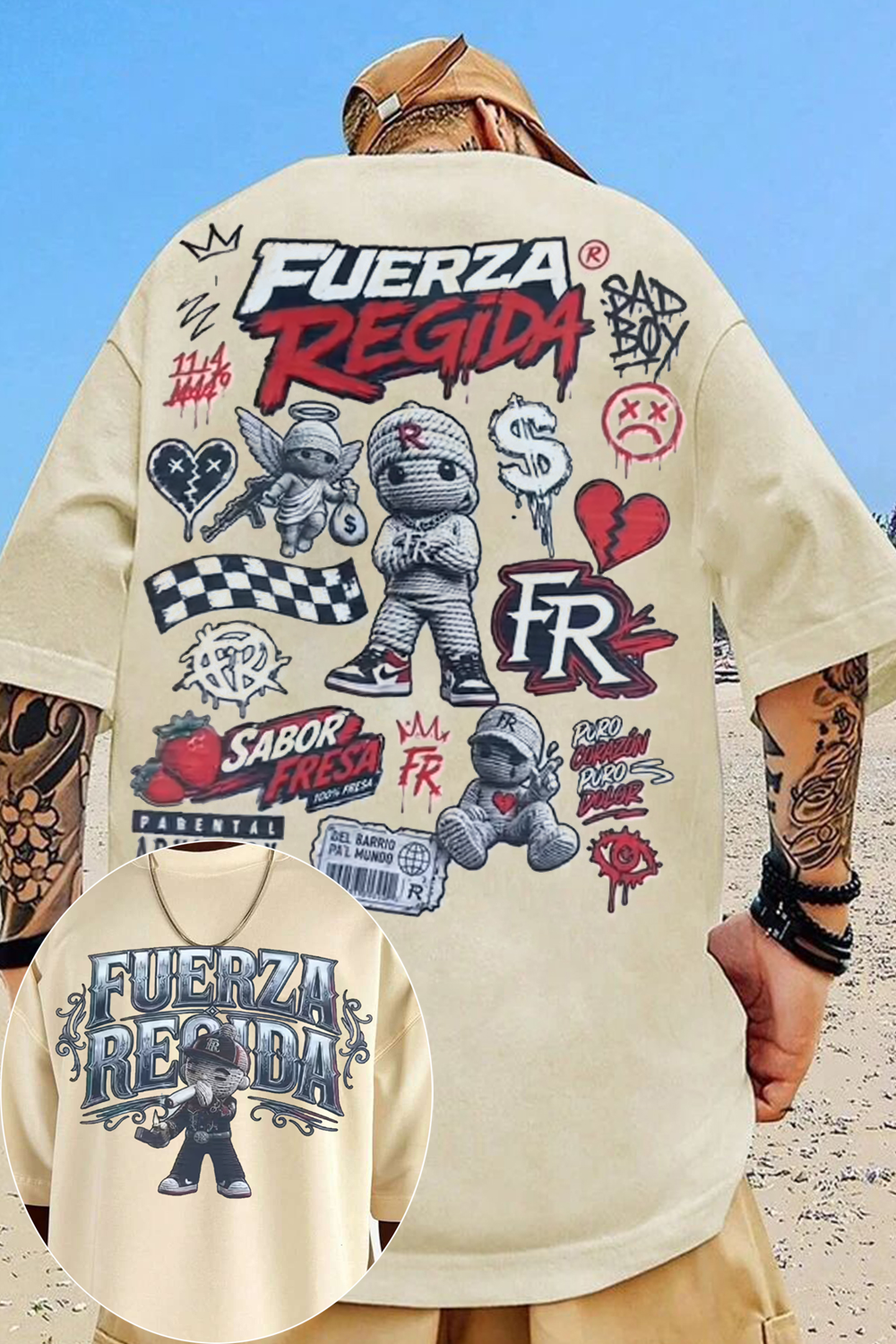 Fuerza Regida Street Graffiti Graphic Shirt