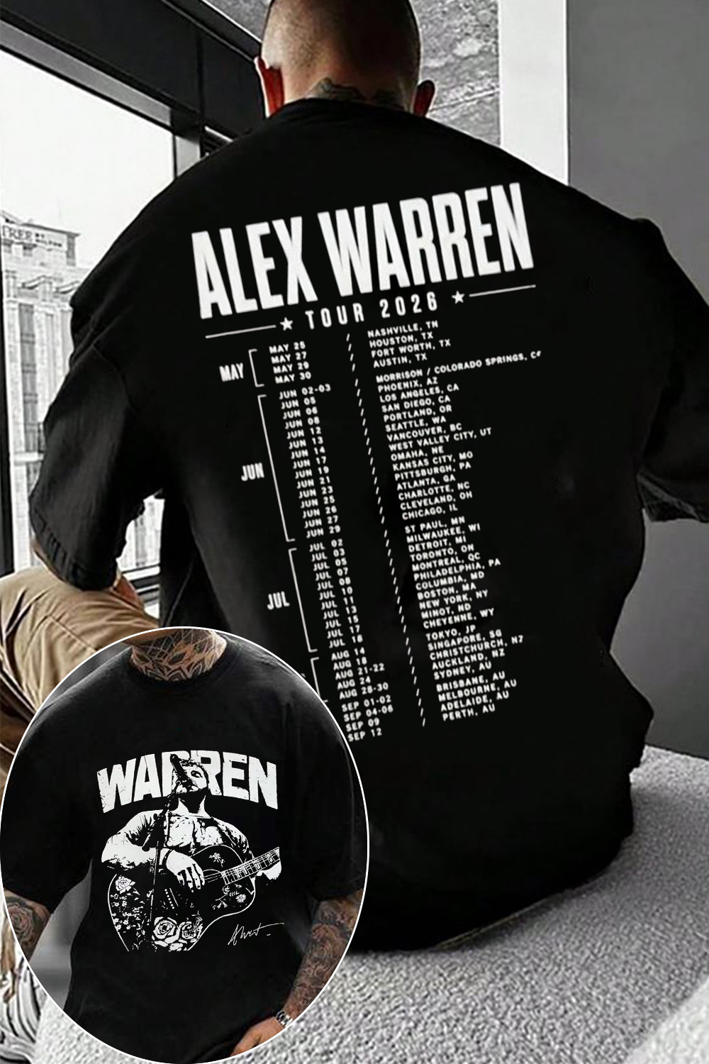 Alex Warren 2026 Tour Tee