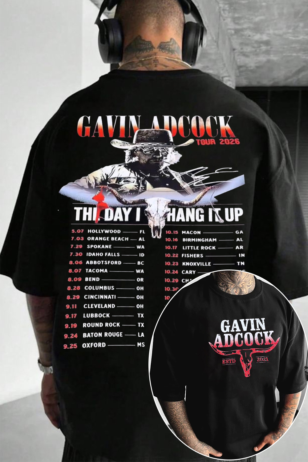 Gavin Adcock Tour 2026 Tee