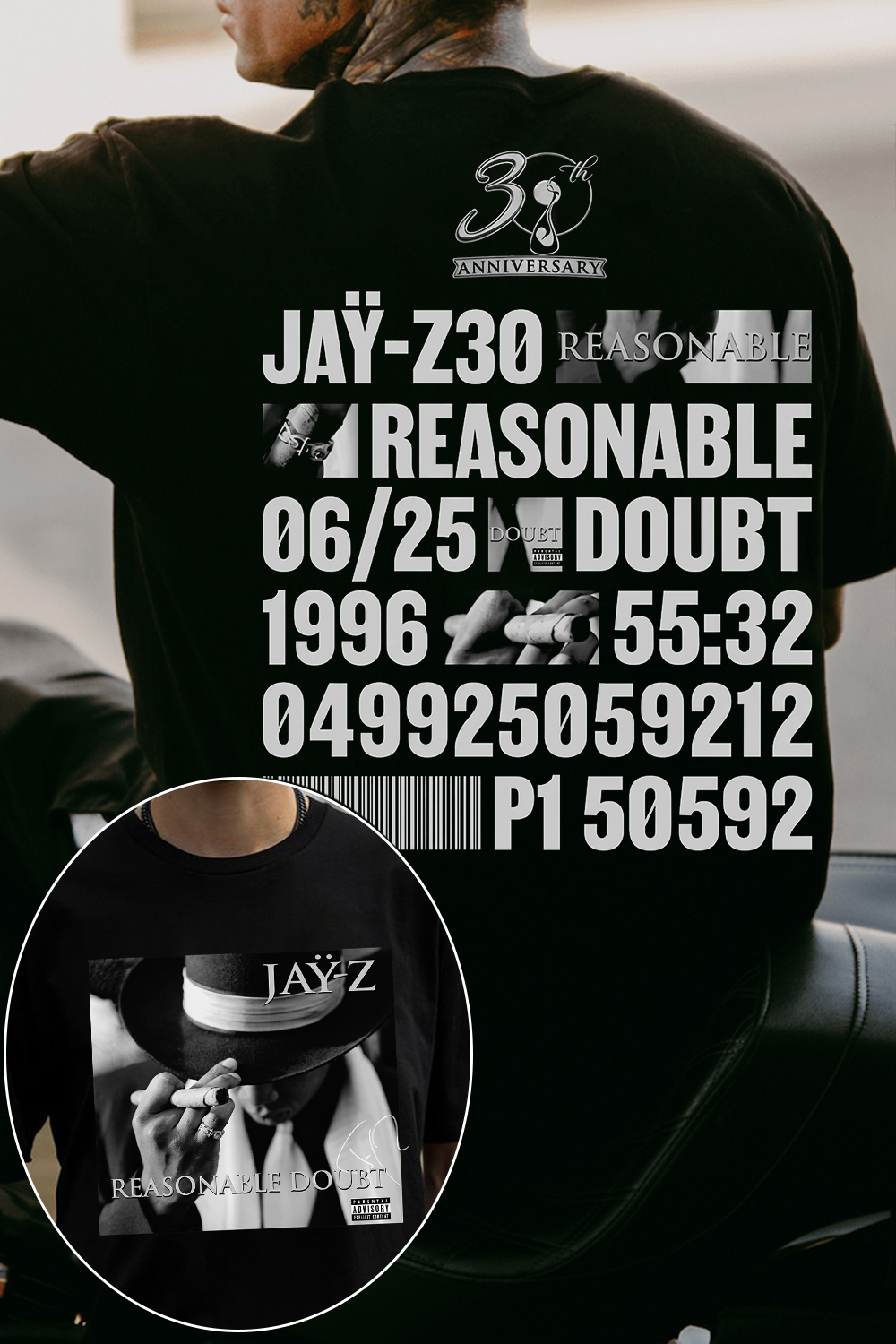 JAY Z Merch Reasonable Doubt Signed Shirt JAY Z Apparel Clothing Rap Fans Gears Gifts