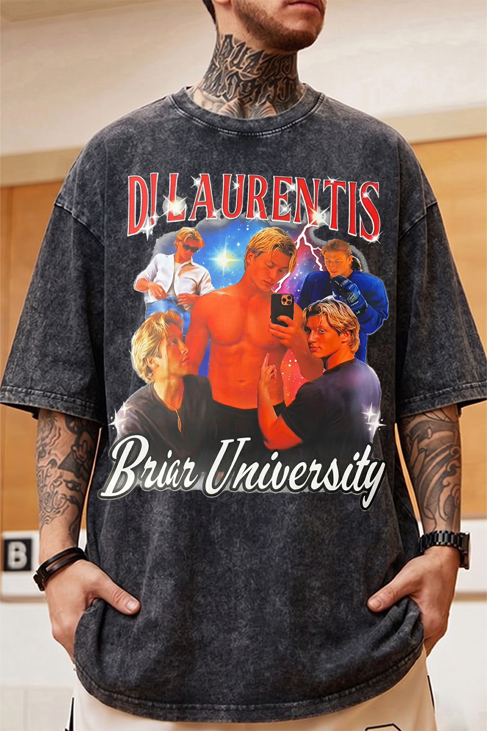 Briar University Fans Washed Cotton Printed T-Shirt