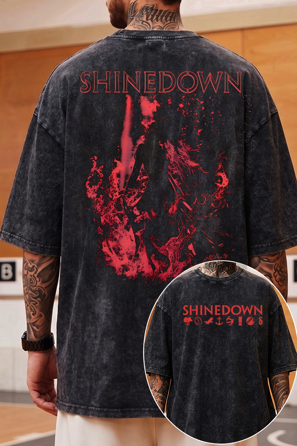 Shinedown Washed Cotton Tee