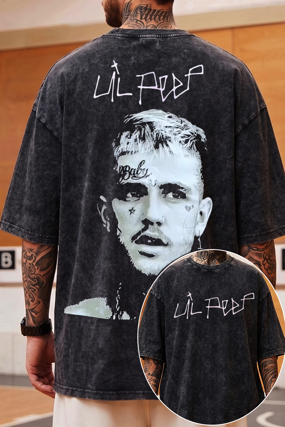 Rapper Lil Peep Washed Cotton Tee 🎤🕊