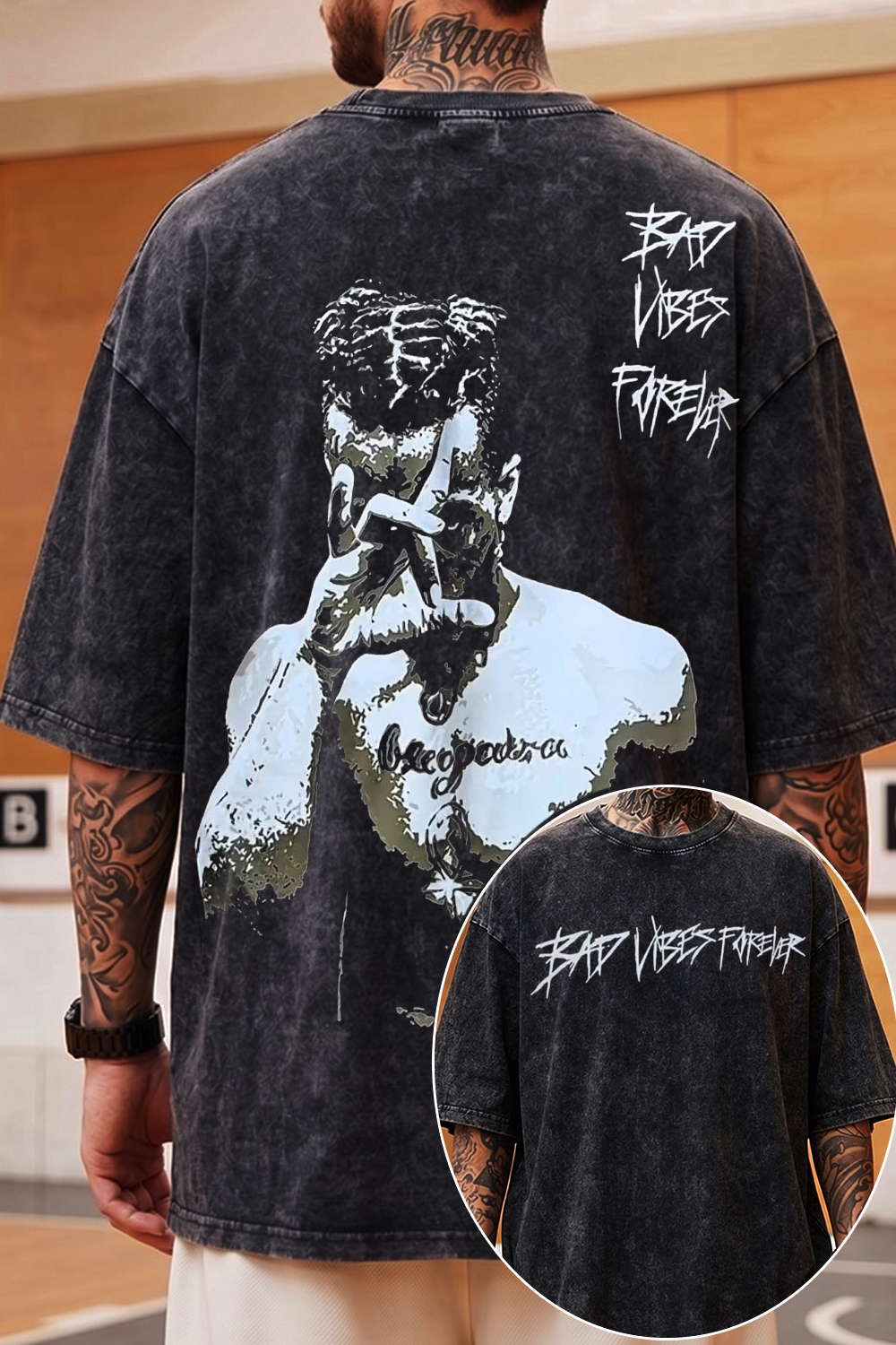 Rapper Xxxtentacion Washed Cotton Tee