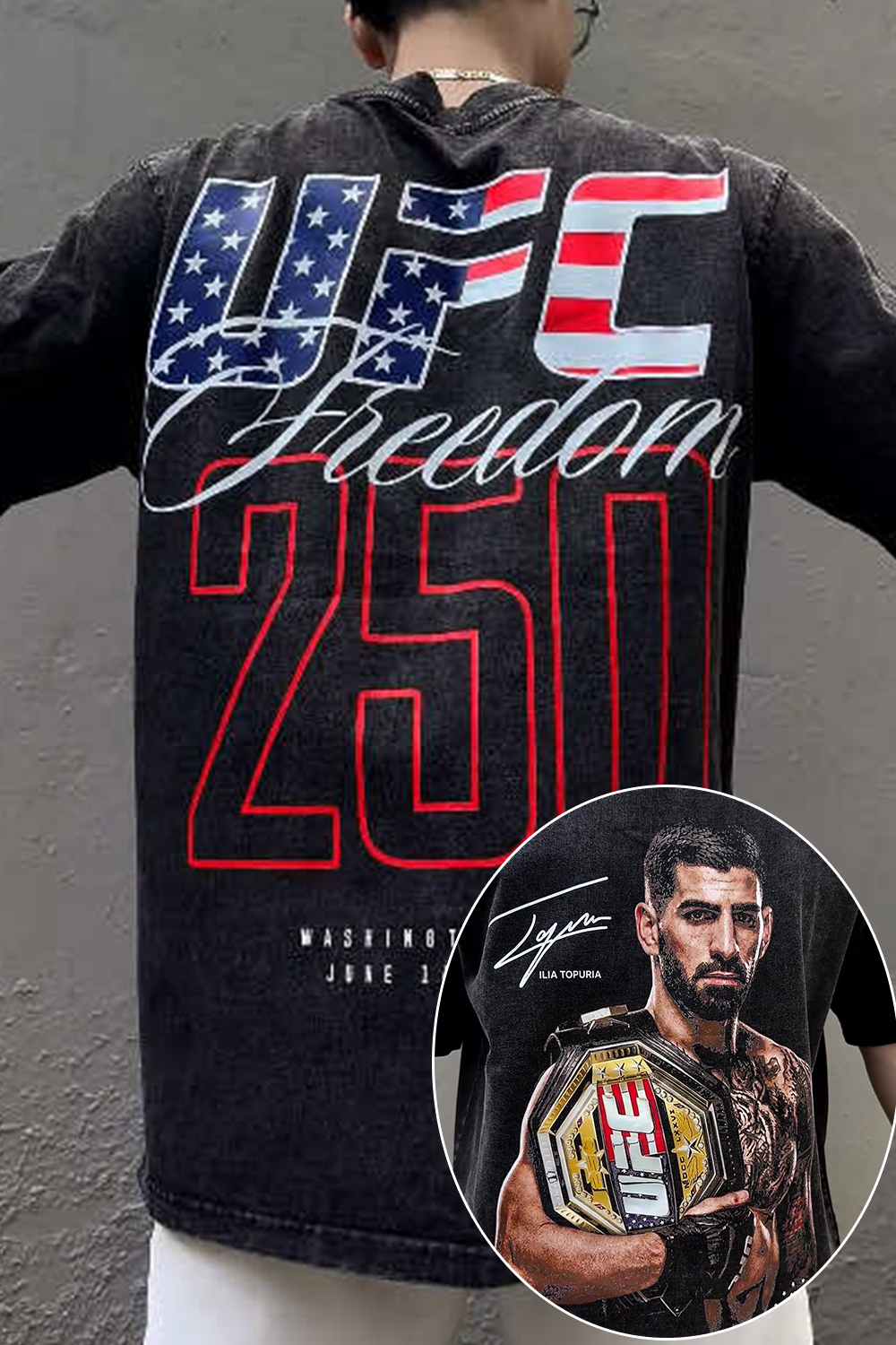UFC Freedom 250 Washed Cotton Tee