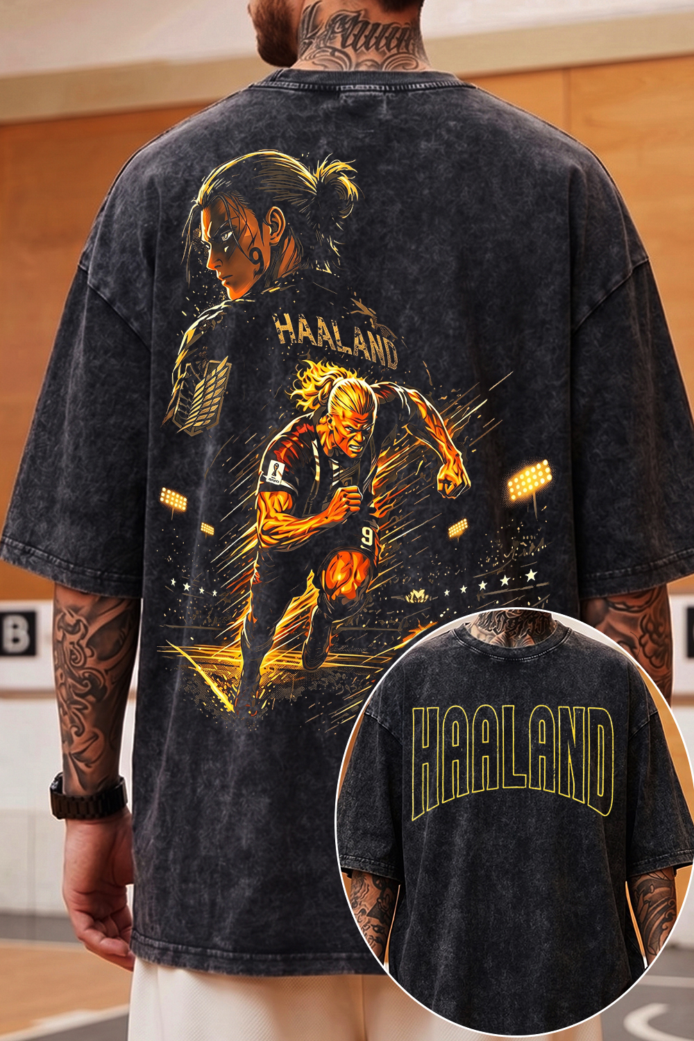Haaland Washed Cotton Printed Tee