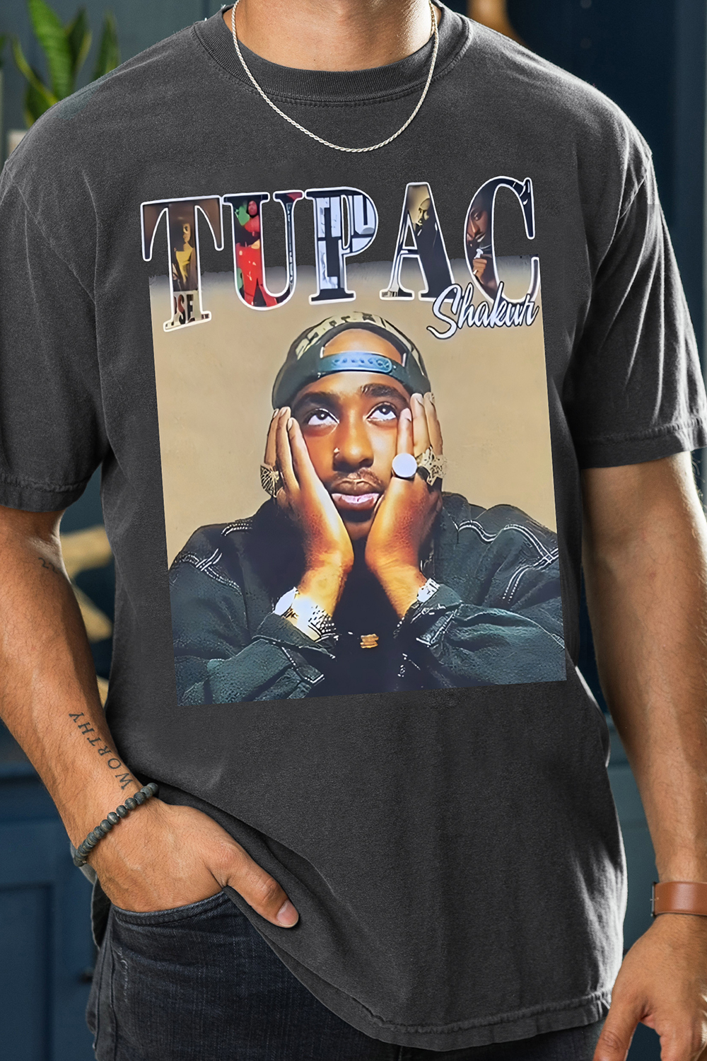 Tupac is Goat Graphic Tee For Men