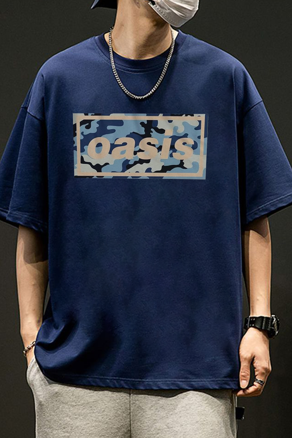 Oasis Camo Logo White Shirt