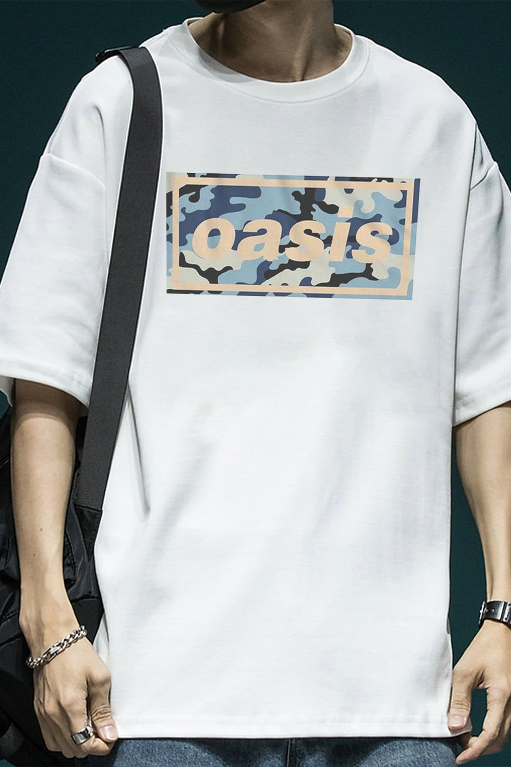 Oasis Camo Logo White Shirt