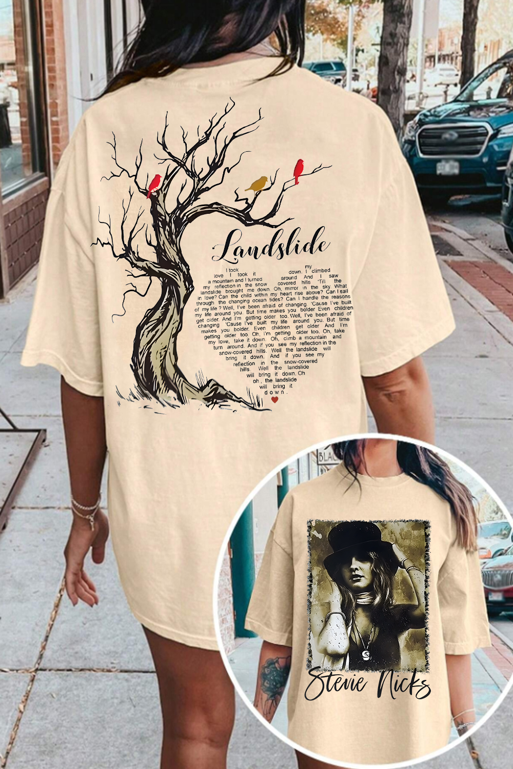 Stevie Nicks lyrics printed T-shirt