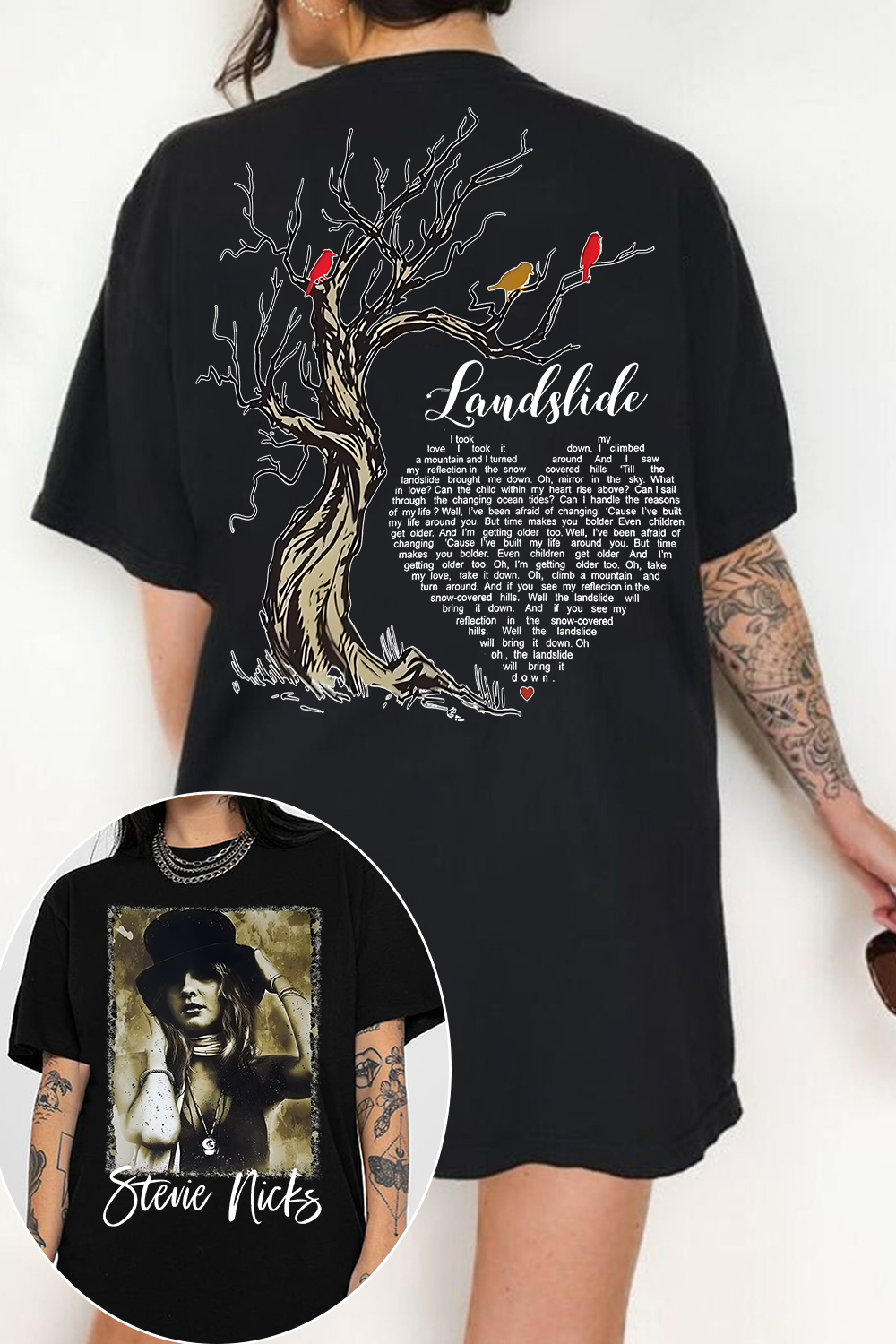 Stevie Nicks lyrics printed T-shirt