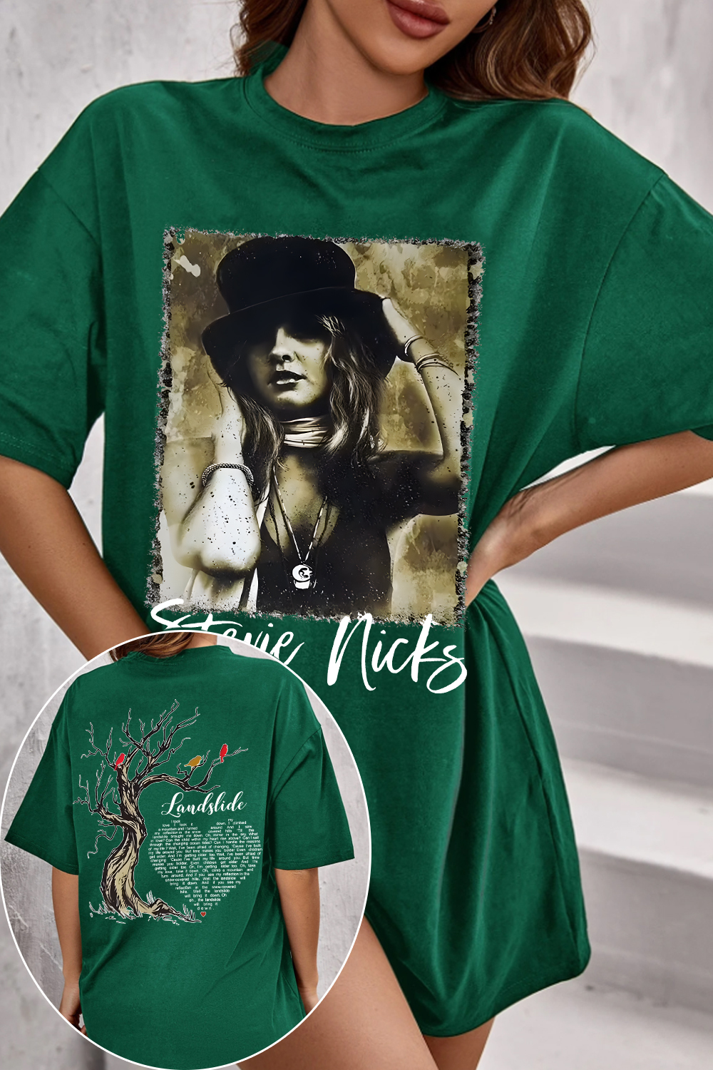 Stevie Nicks lyrics printed T-shirt