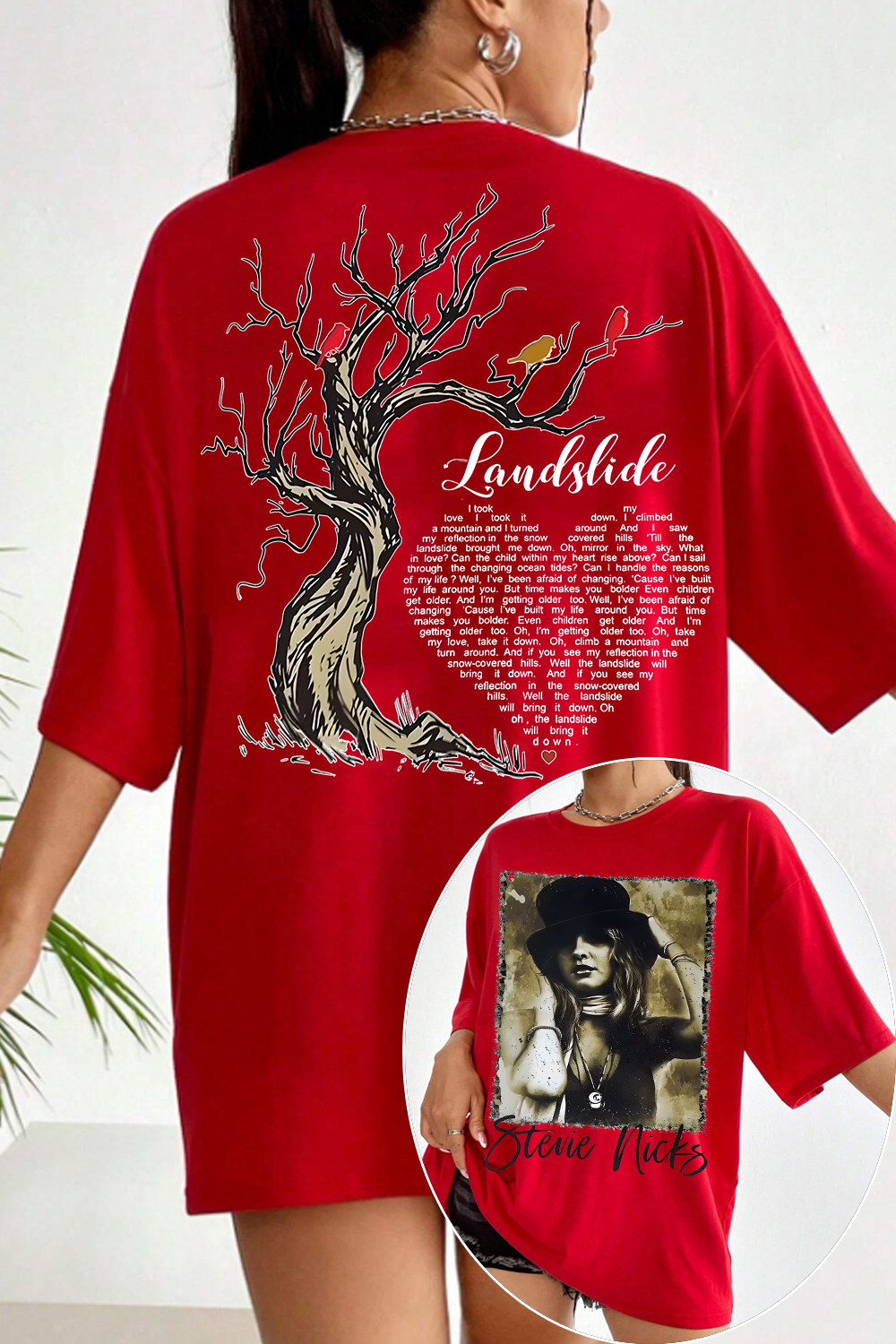 Stevie Nicks lyrics printed T-shirt