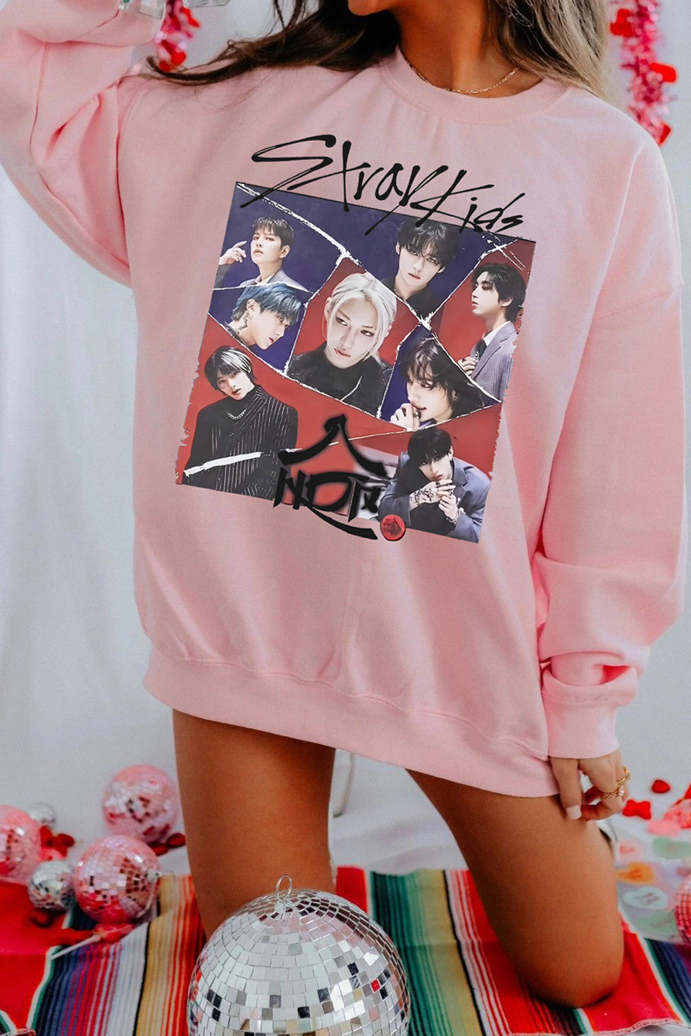 Stray Kids Album World Domination Graphic Sweatshirt For Women