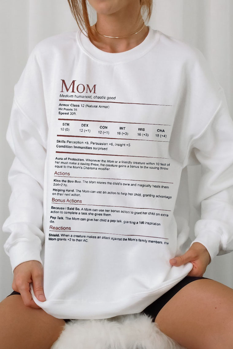 DnD Sweatshirt for Mom