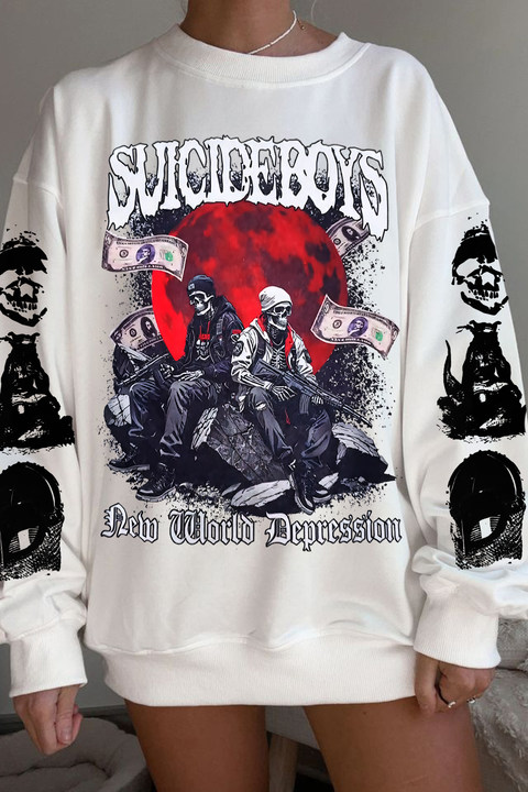 $uicideboy$ skull print personalized sweatshirt