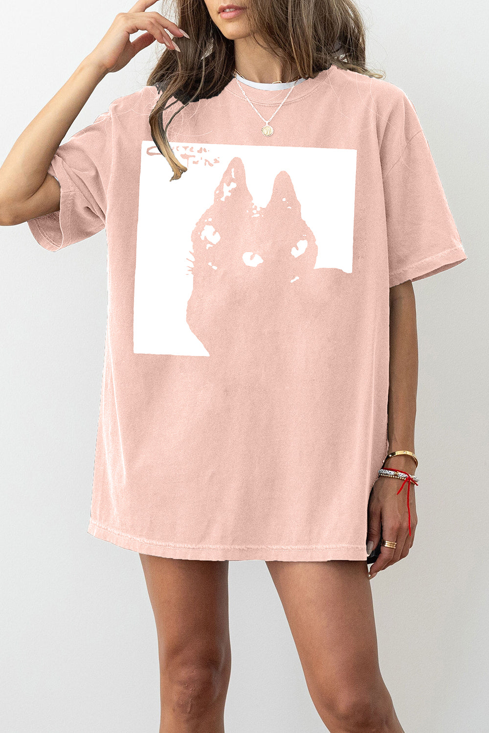 Vintage Cocteau Twin Cat Tee For Women