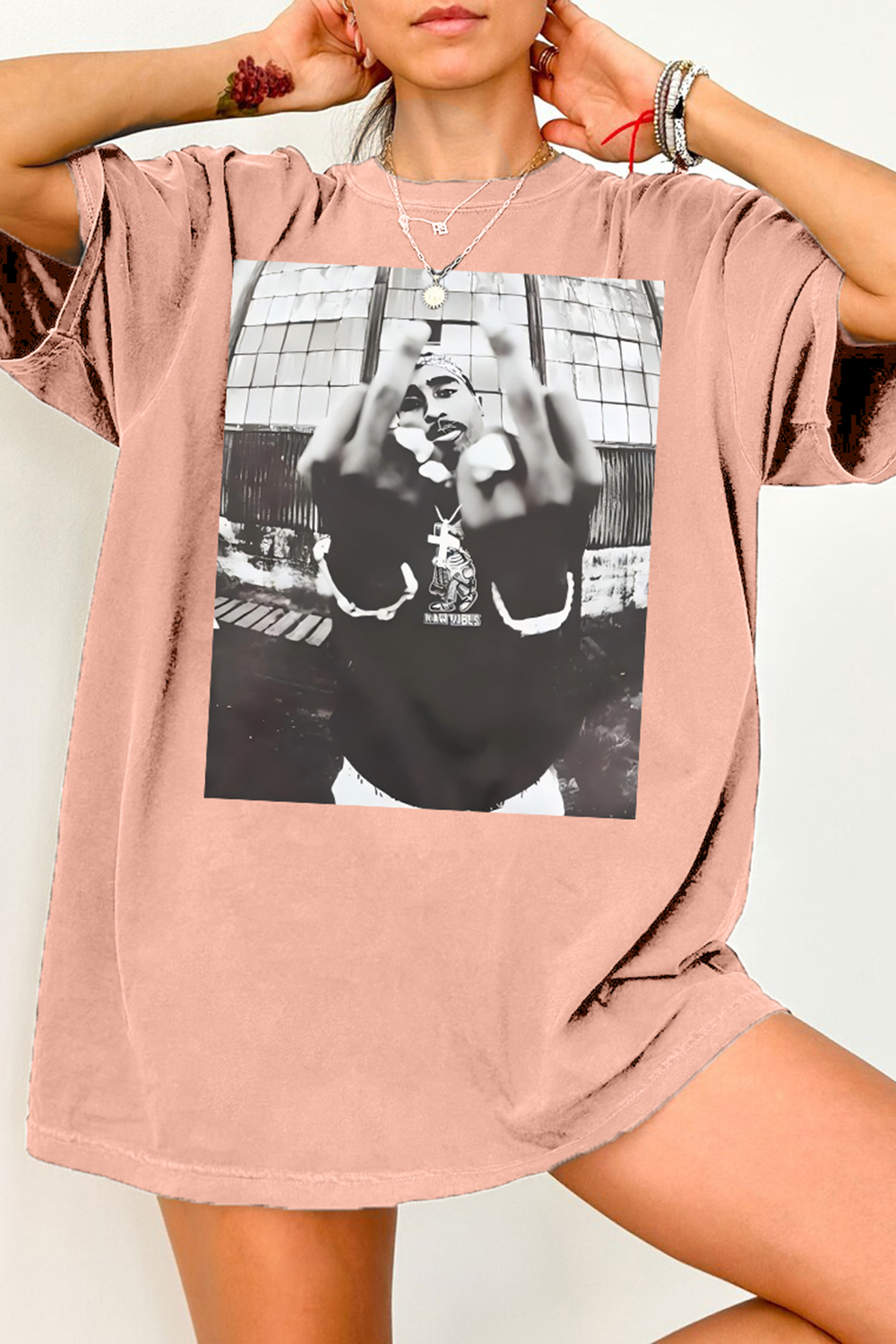 Retro Tupac Graphic Tee For Women