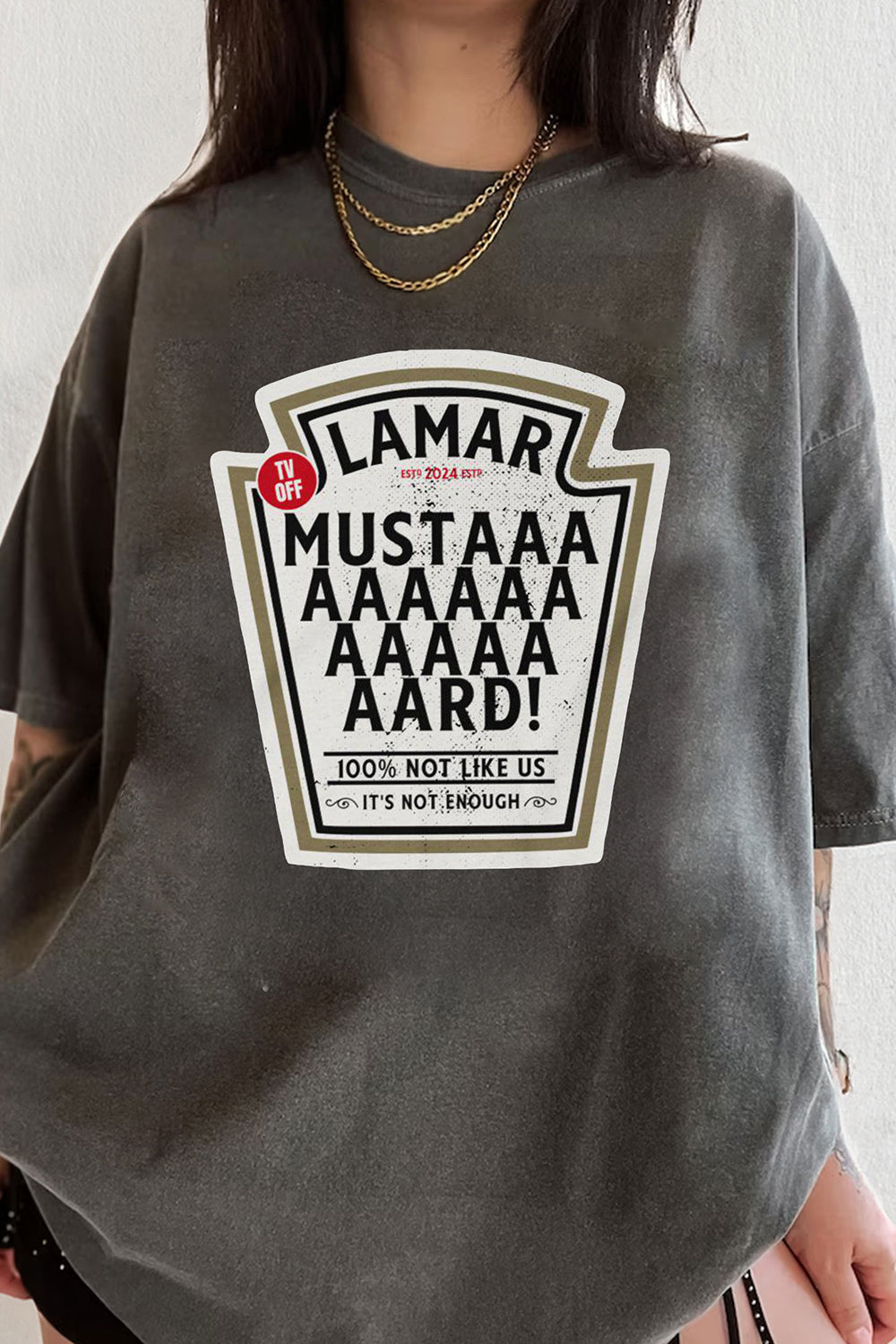 Kendrick Lamar Mustard TV Off Lyrics Tee For Women
