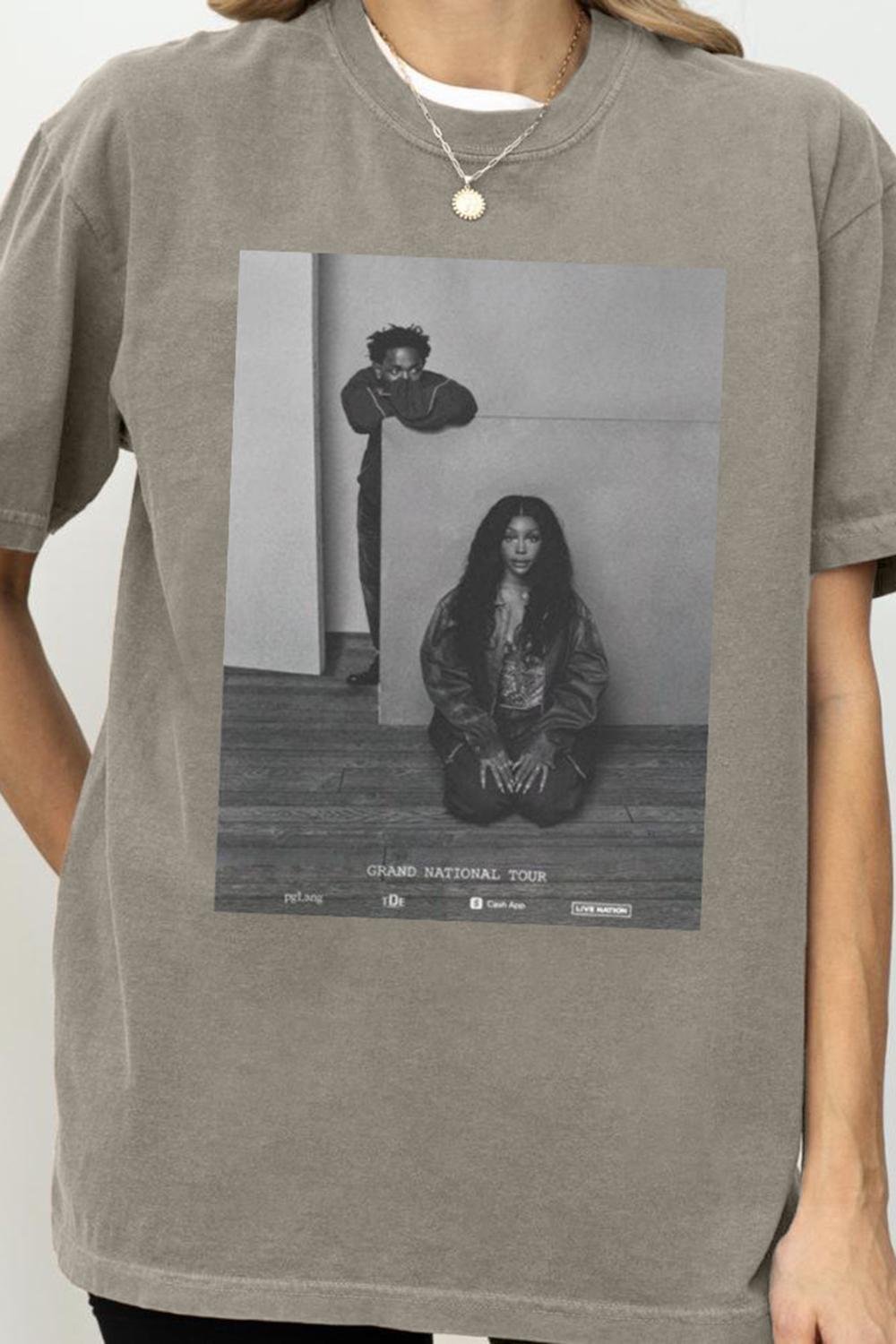 Grand National Tour Merch Kendrick Lamar SZA Tee For Women