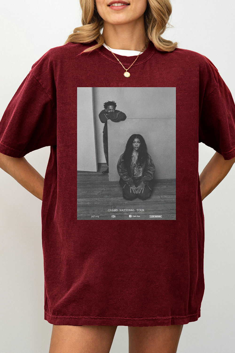 Grand National Tour Merch Kendrick Lamar SZA Tee For Women