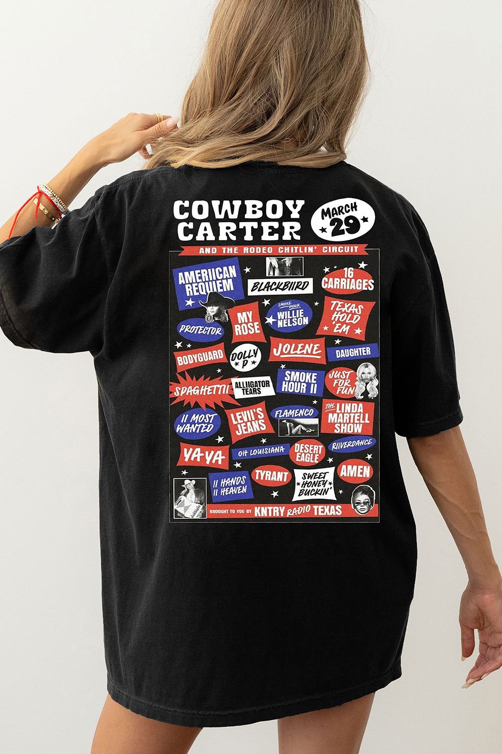 Cowboy Carter Gildan 2 Sides Beyoncee Tee For Women