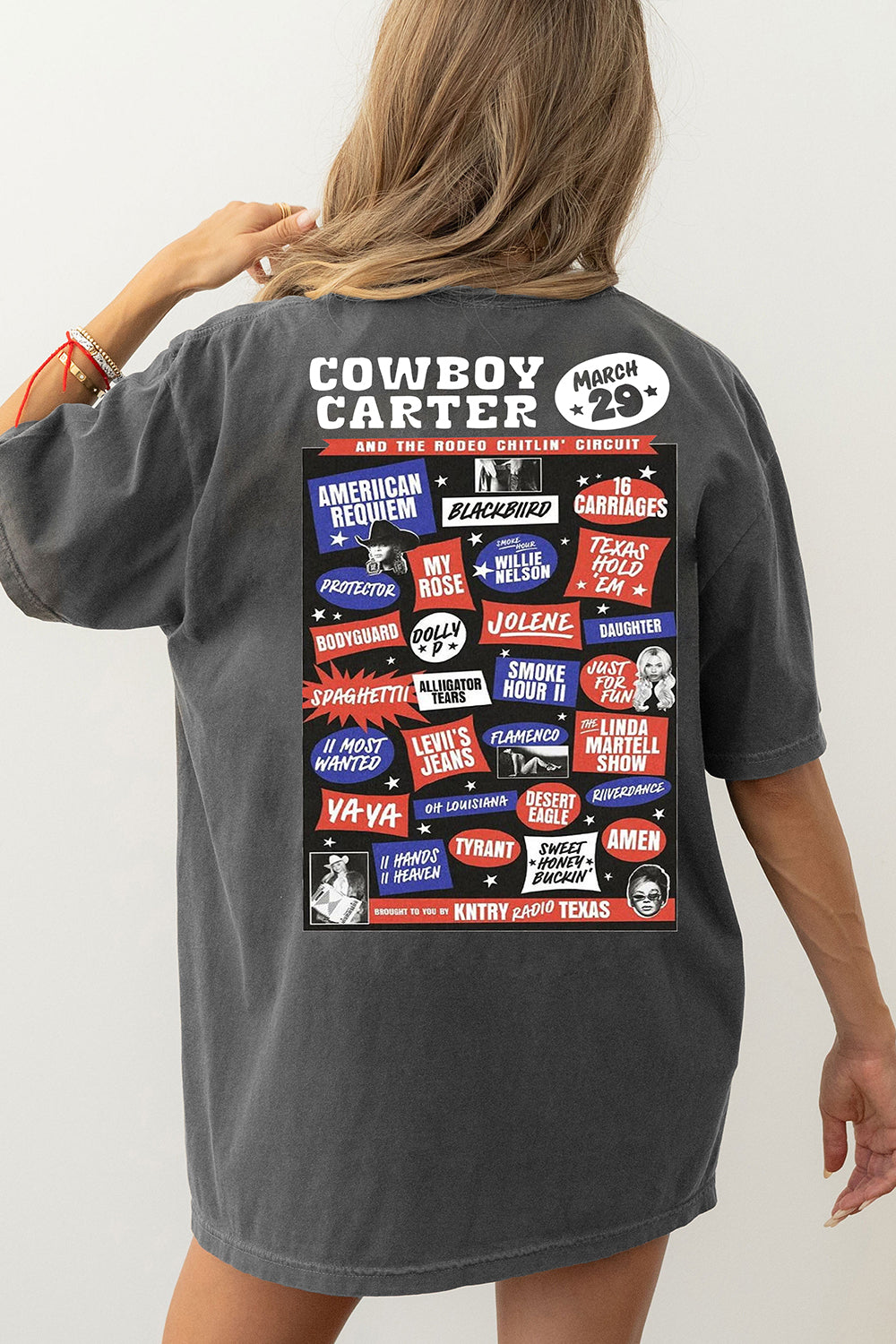 Cowboy Carter Gildan 2 Sides Beyoncee Tee For Women
