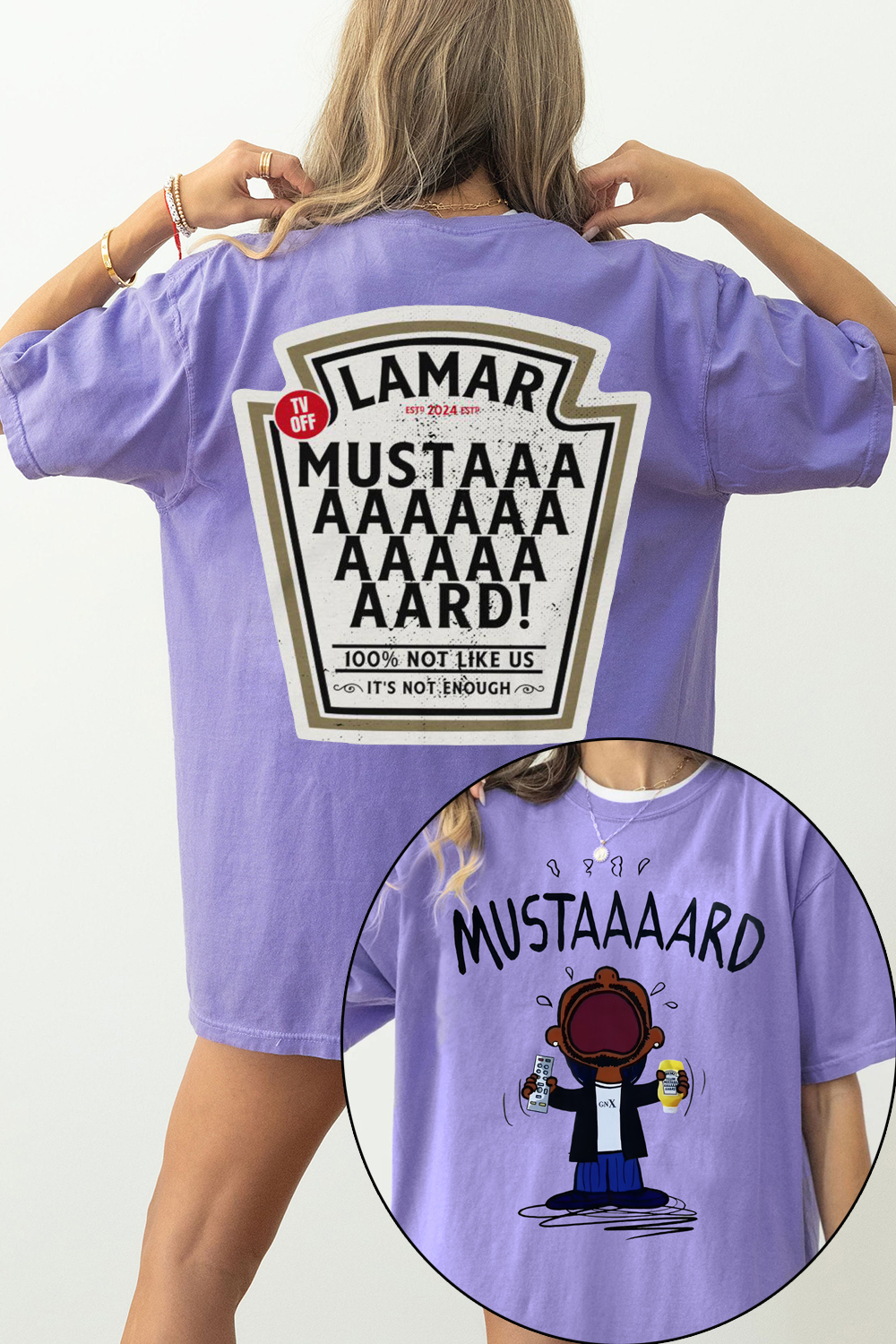 Kendrick Lamar Mustaaaard 2 Sides Tee For Women