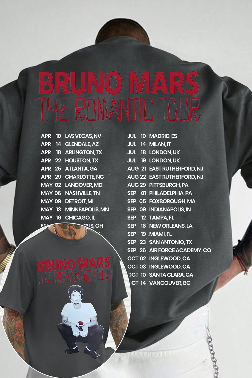Bruno Mars Concert 2026 Tee