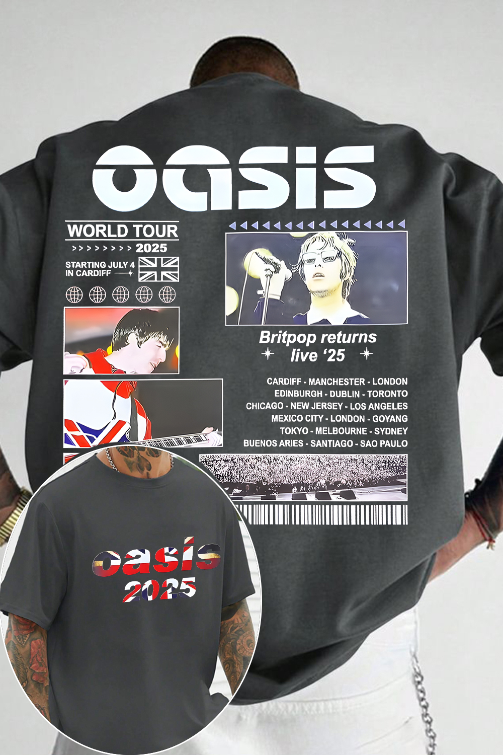 Oasis live tour tee