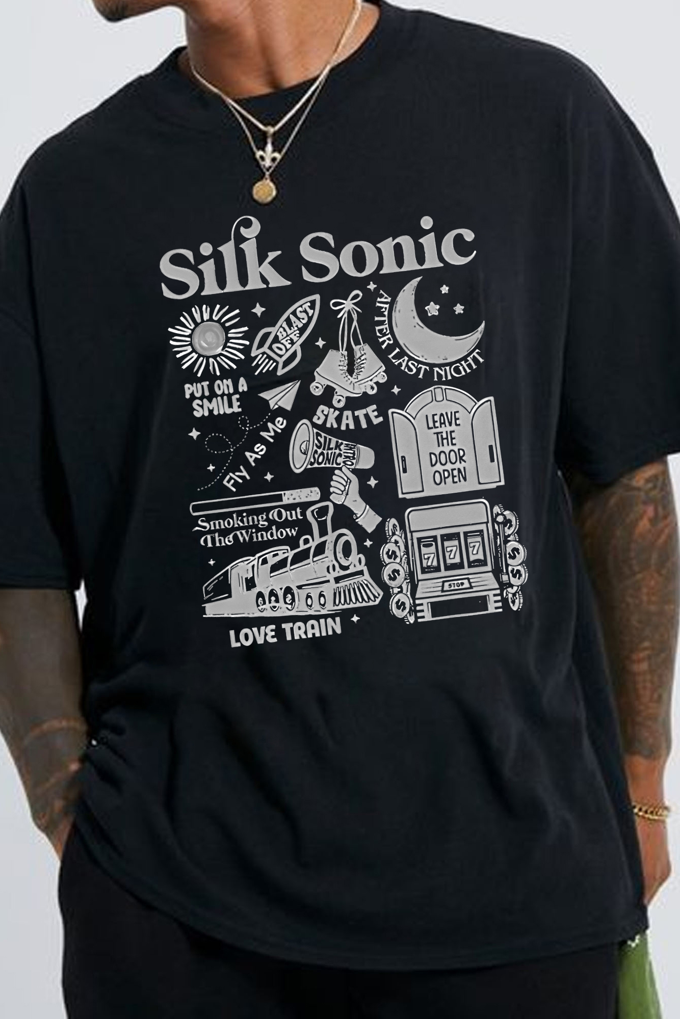 Bruno Mars An Evening with Silk Sonic Album Shirt-MEN