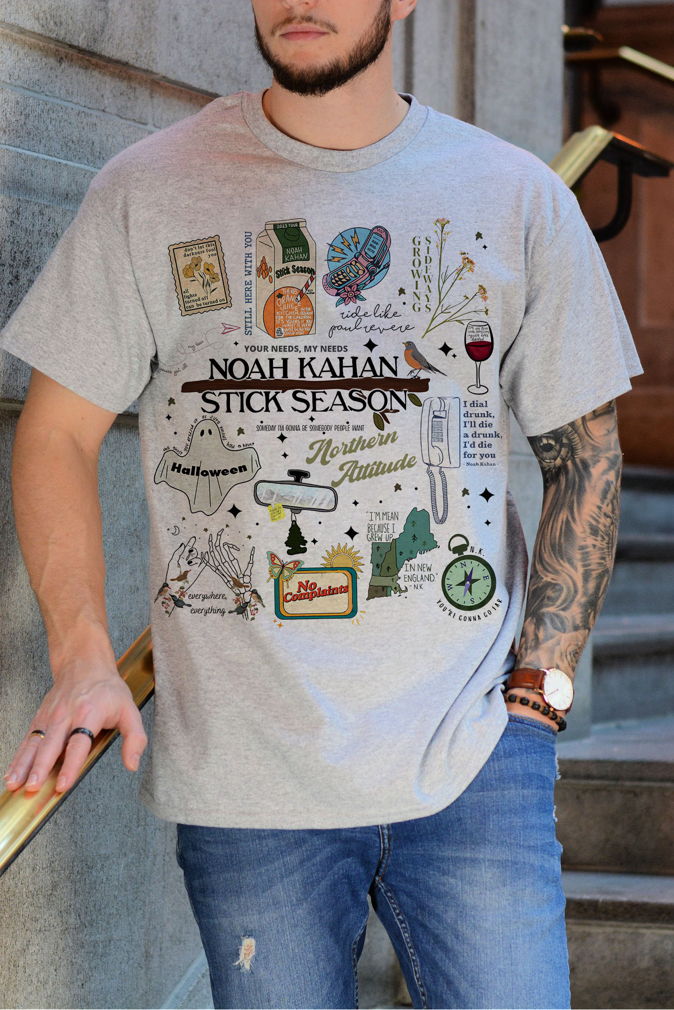 STICK SEASON NOAH KAHAN FULL VERSION NEW DESIGN TSHIRT-MEN