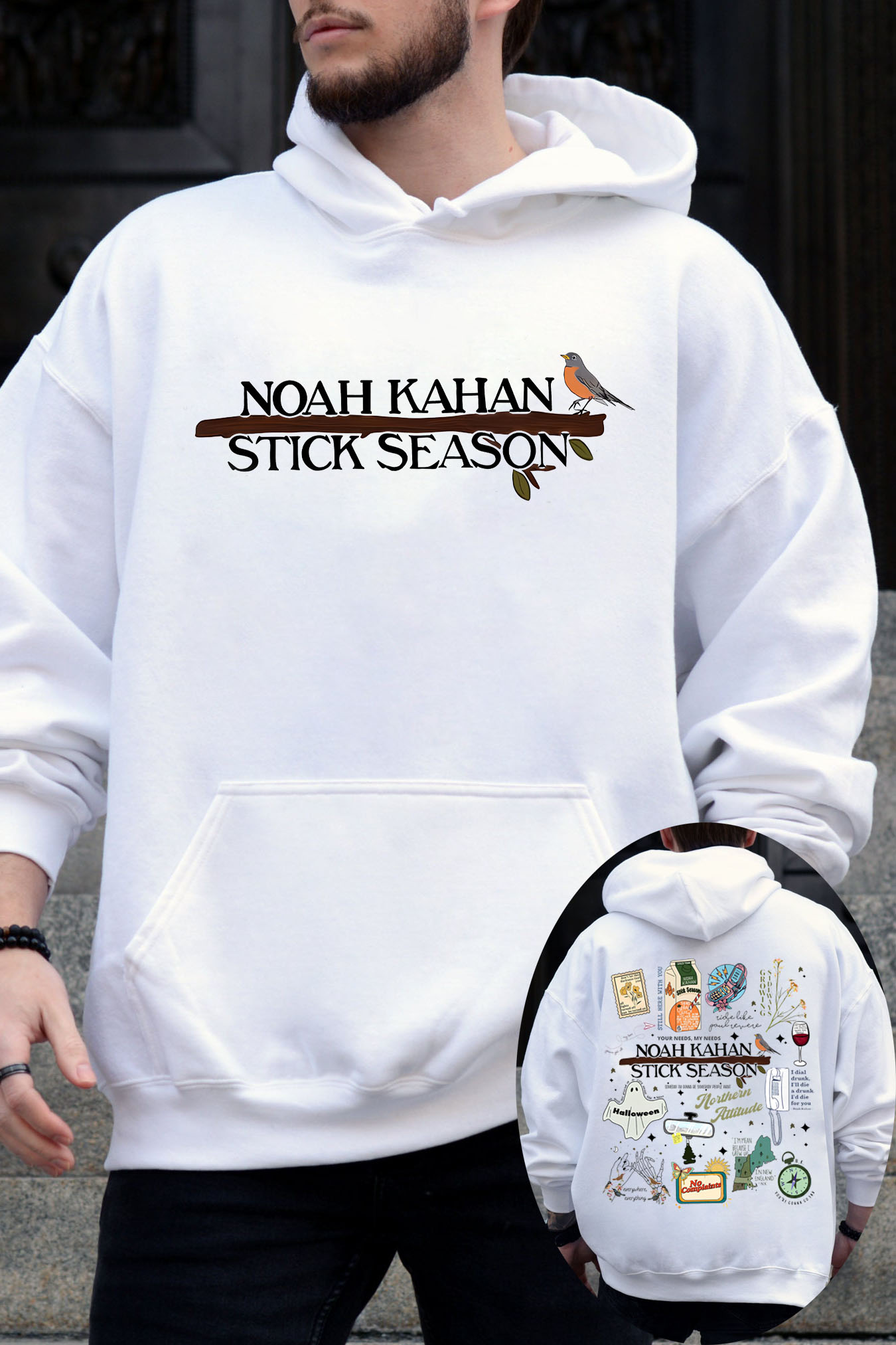 STICK SEASON NOAH KAHAN FULL VERSION NEW DESIGN HOODIE-MEN