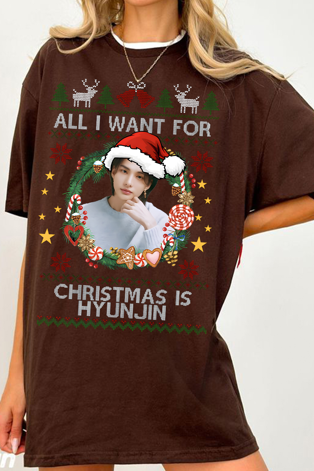 Hyun Jin Stray Kids Christmas Shirt
